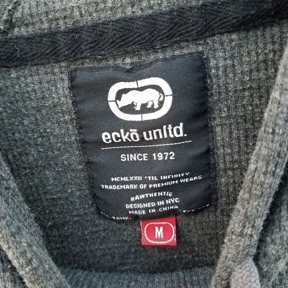 Boys Hoodie Sweatshirt Dark Gray Size Medium by Ecko Unltd - Picture 5 of 10